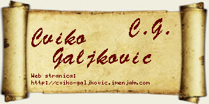 Cviko Galjković vizit kartica